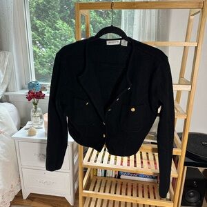 vintage 90s black cardigan with gold buttons - super cute!